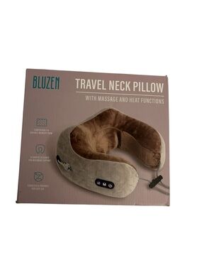 NEW Bluzen travel neck pillow with massage and heat functions